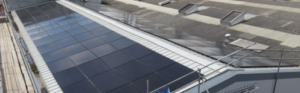 Solar-Panels on a factory roof
